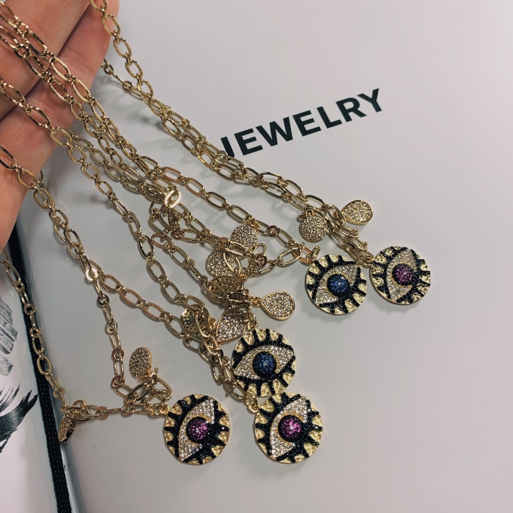 Blue evil eye necklace 💙🧿